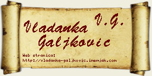 Vladanka Galjković vizit kartica